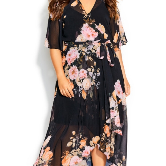 City Chic Tuscan True Wrap sz 20 / L (2x) - Picture 2 of 4